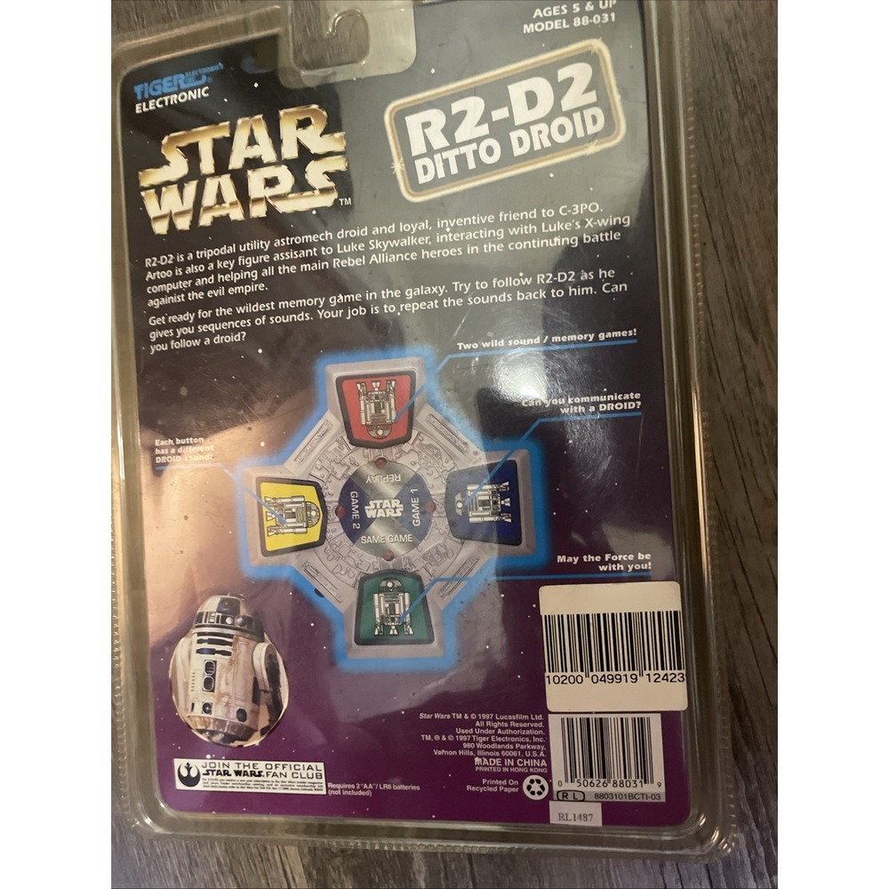 NEW Star Wars R2-D2 Ditto Droid Memory Game 1997 Tiger Electronics Handheld Toy - Picture 2 of 2